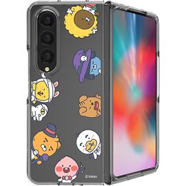 [S2B] Little Kakao Friends Witches Galaxy Z Fold4 Transparent Slim Case-Transparent Case, Hard Case, Wireless Charging-Made in Korea